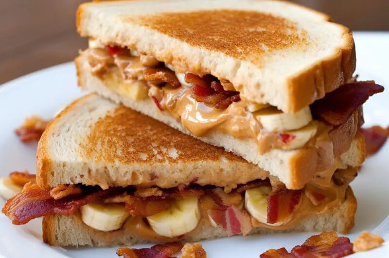 Elvis Presley's Classic Peanut Butter, Banana, and Bacon Sandwich