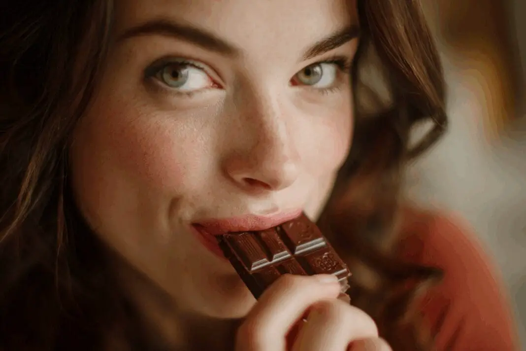 thingsyoudidntknow_a_woman_eating_chocolate_--ar_32_--raw_--v_ba52dda3-a48b-42ba-934a-8444c9f00a21_1