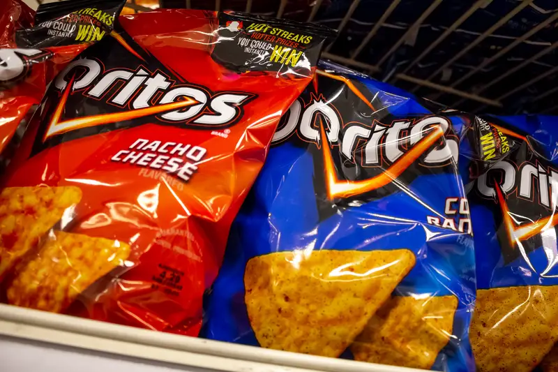 Doritos chips on a shelf