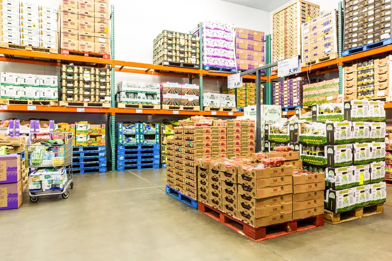 Fresh Produce refrigerated room in a Costco store