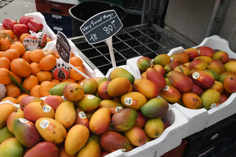 Afghan marked markets mango fruit in Copenhagen Denmark