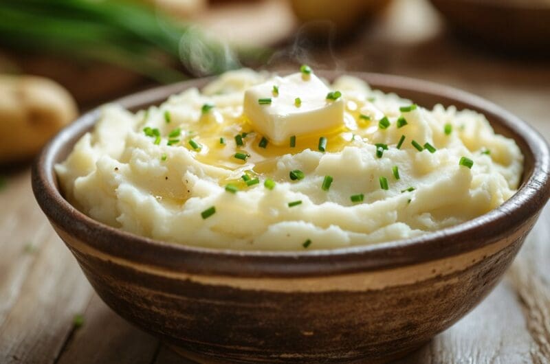 Creamy Mashed Potatoes With Warm Butter And Cream