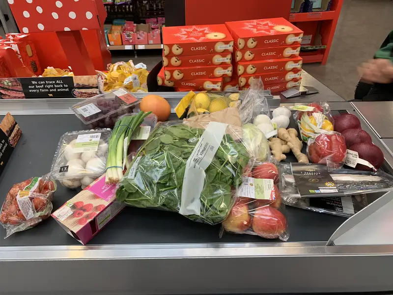 supermarket shopping check out